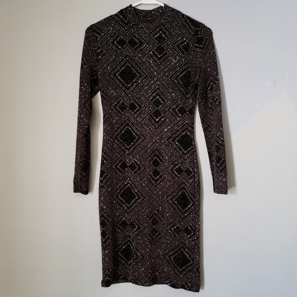 Boohoo Glitter / Sparkly dress Long Sleeve